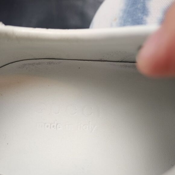 GUCCI LEATHER Web Sneaker 'White' size 8 restored - Picture 7 of 12